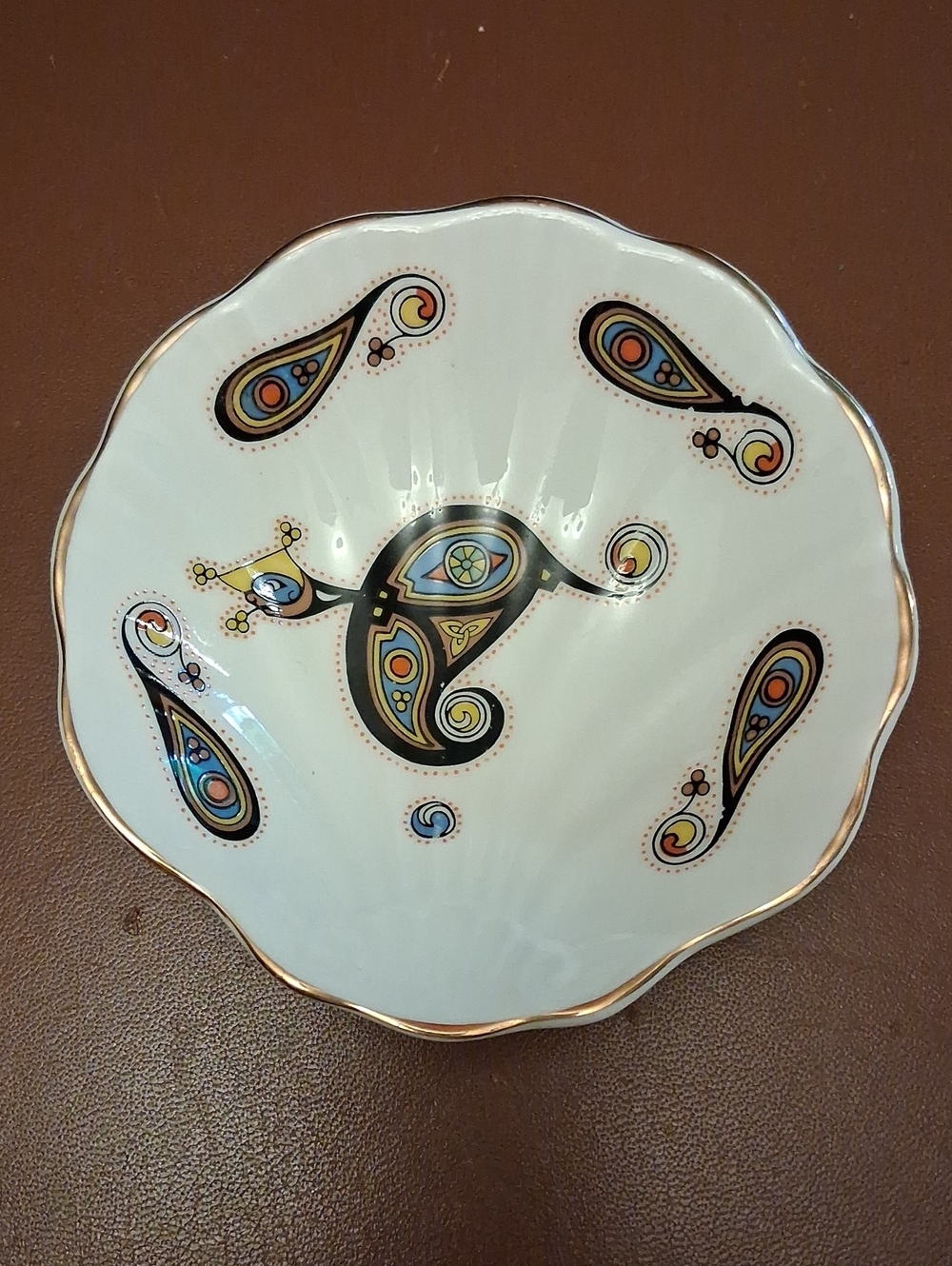 Royal Tara Fine Bone China Trinket Dish Book Of Kells Design